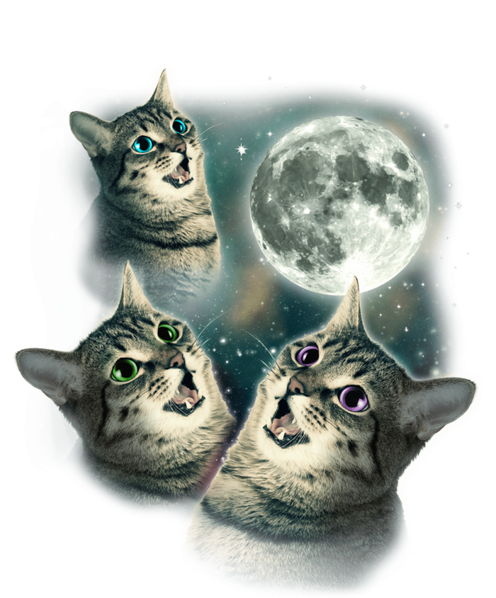 Three Cat Moon Funny Wolves Parody Great Gift Tank Top