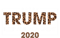 Trump 2020 Keep America Great Leopard Print Gift Gift Stripe Pom Pom Beanie