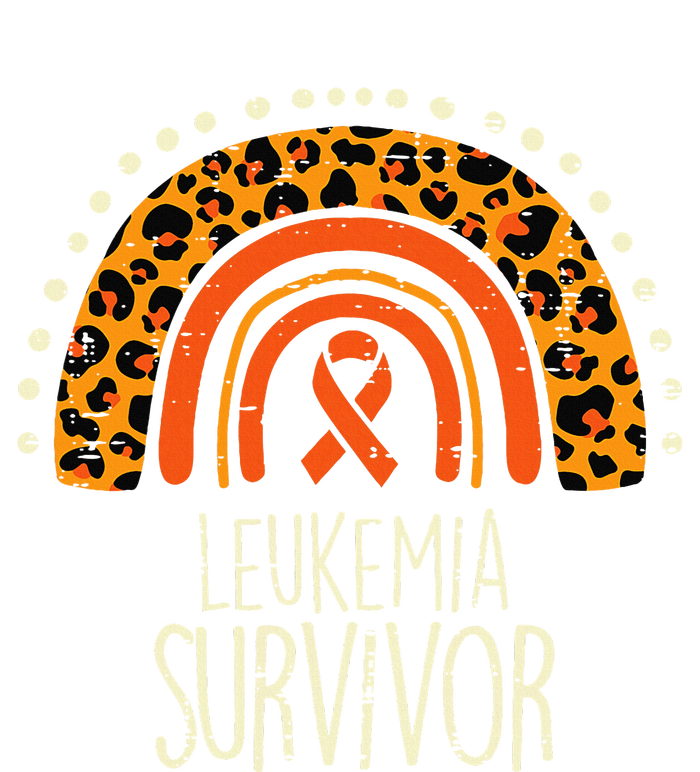 Leopard Rainbow Orange Ribbon Survivor Leukemia Awareness Tank Top