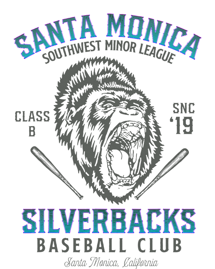 Santa Monica Silverbacks Minor League Retro Baseball Team Garment-Dyed Sweatshirt