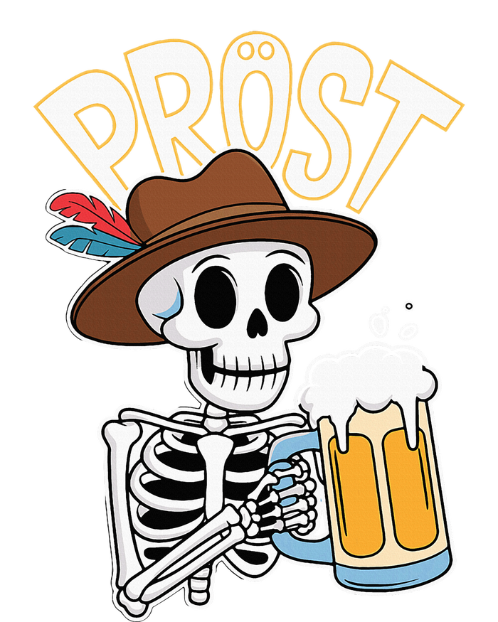 Prost Oktoberfest Halloween Skeleton Valucap Bio-Washed Visor