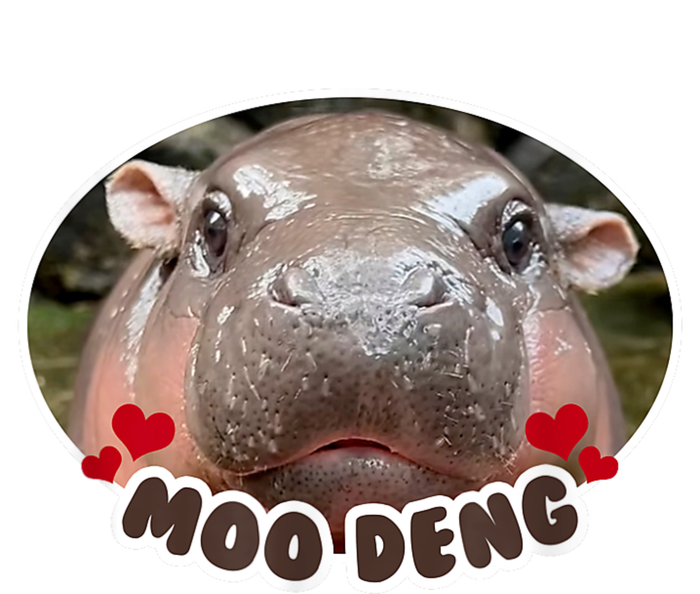 Moo Deng Bouncy Pig In Thai Picture The Cute Baby Hippo T-Shirt