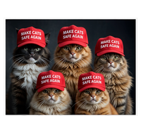 Donald Trump Make Cats Safe Again Red Hat 2024 Debate Funny T-Shirt