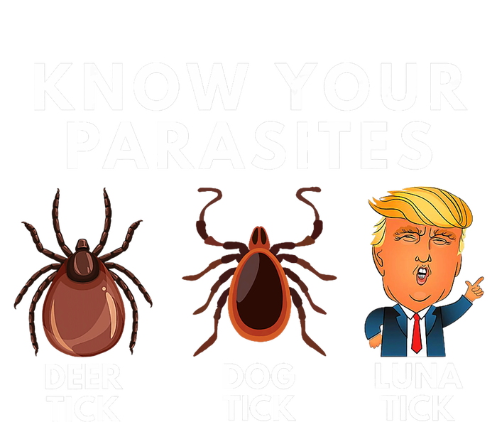 Know Your Parasites Deer Tick Dog Tick Luna Tick Anti Trump Striped Beanie with Solid Band