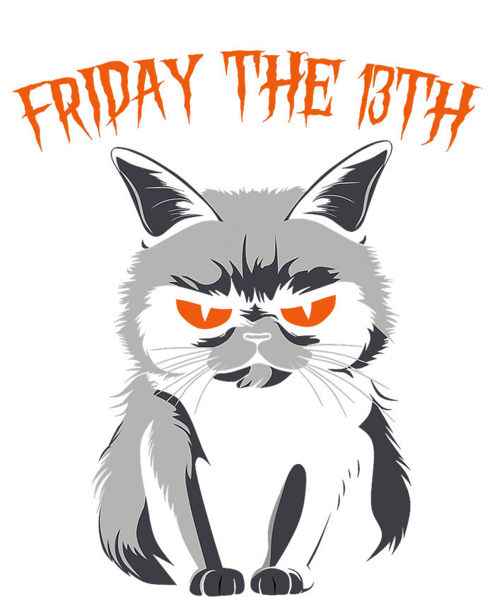 Friday The 13th 2024 Black Cat Halloween Funny Cat Mom Dad T-Shirt