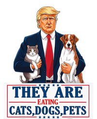 Funny They Are Eating The Dogs The Cats The Pets Trump Flat Bill Trucker Hat