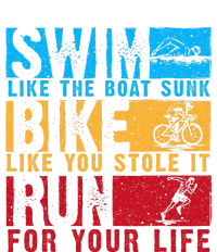 Cool Triathlon Boat Swim Bike Run Triathlete T-Shirt