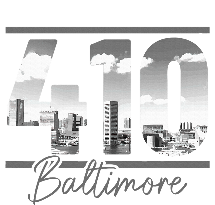 Baltimore 410 Area Code Skyline Maryland Vintage T-Shirt