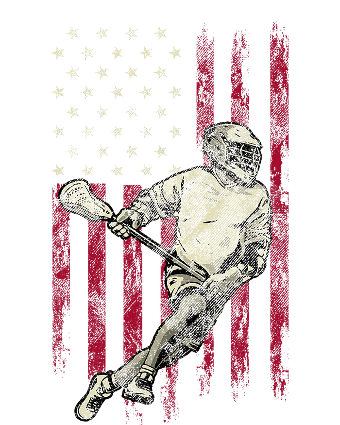 Lacrosse Vintage American Flag T-Shirt