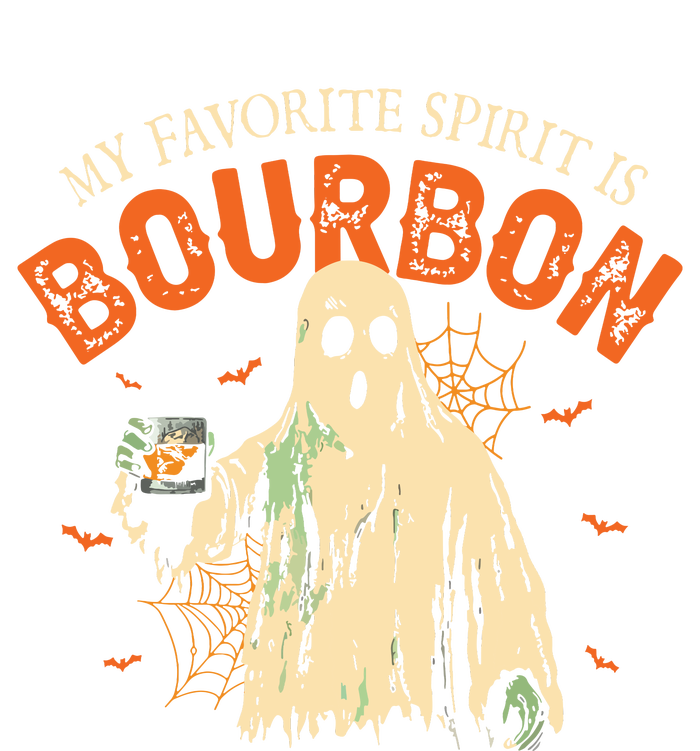 My Favorite Spirit Is Bourbon Funny Ghost Halloween Costume Women's Long Sleeve Flannel Pajama Set 