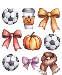 Coquette Fall Soccer Autumn Bow Pumpkin Thanksgiving T-Shirt