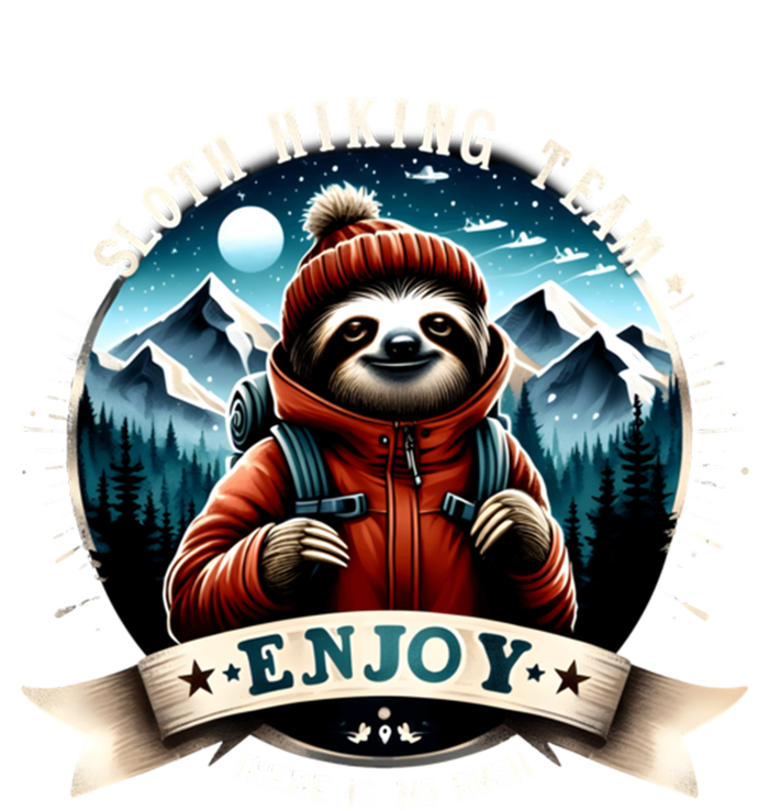 Sloth Hiking Team Enjoy There Is No Rush Hiking Camping Cute Gift T-Shirt