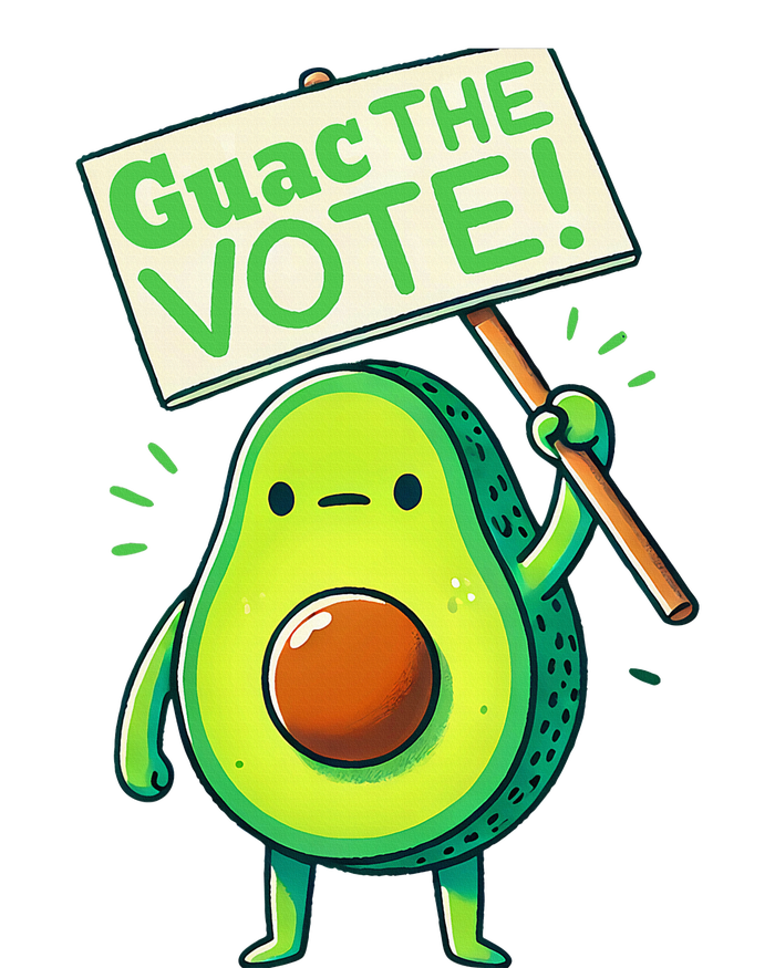 Guac The Vote Funny Avocado Voting Election Short Acrylic Beanie