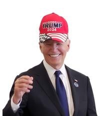 Oe Biden Wearing Trump Hat 2024 President Donald Republican T-Shirt