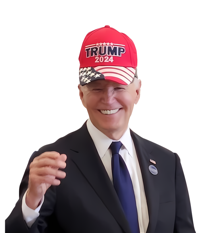 Oe Biden Wearing Trump Hat 2024 President Donald Republican T-Shirt