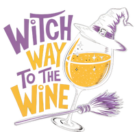 Witch Way To The Wine Funny Halloween Costume Funny Salem Witch Costume V-Neck T-Shirt