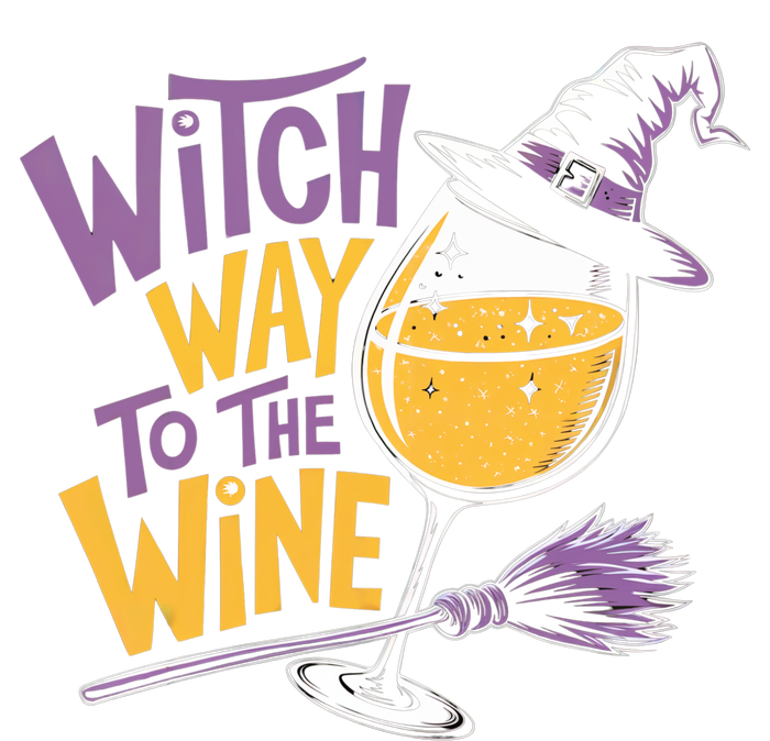 Witch Way To The Wine Funny Halloween Costume Funny Salem Witch Costume V-Neck T-Shirt