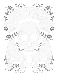 Skull And Roller Skates Live To Skate Goth Punk Roller Derby T-Shirt