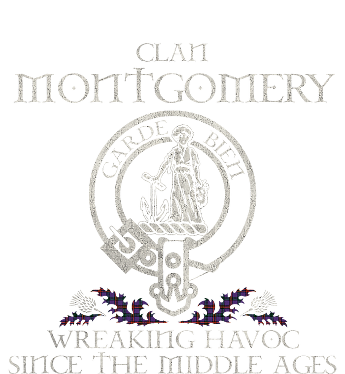 Clan Montgomery Tartan Crest Thistle Vintage T-Shirt