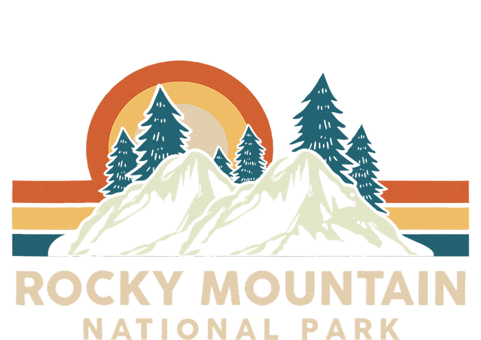 Rocky Mountain National Park Colorado Hiking Souvenir Retro Bumper Sticker