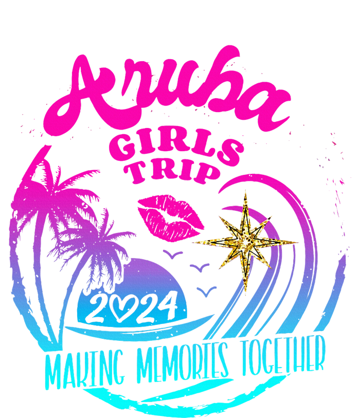 Girl Trip Aruba 2024 Beach Weekend Birthday Squad T-Shirt