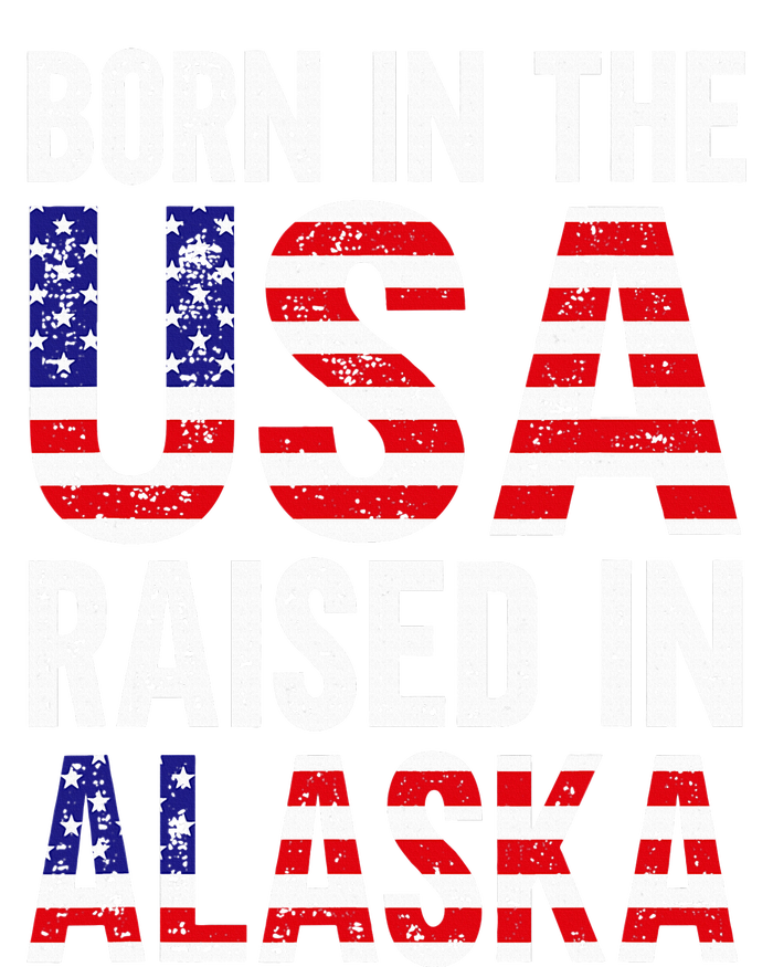 Born In The Usa Raised In Alaska Women's V-Neck T-Shirt