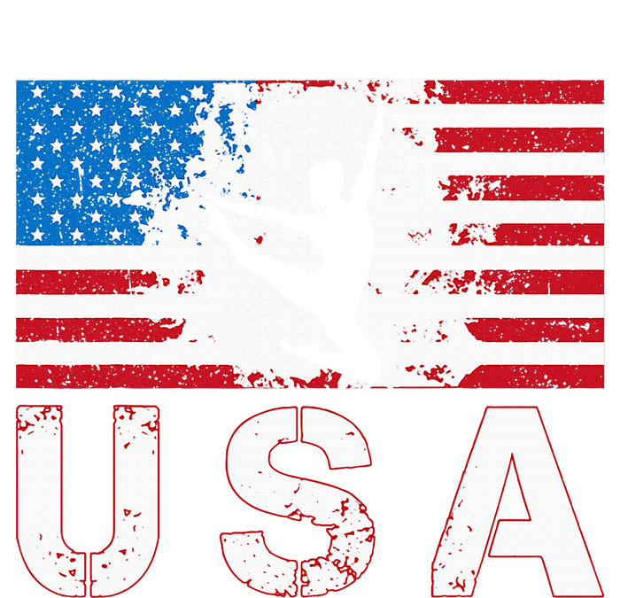 Gymnastics Usa Team American Flag Heart Us Gymnast T-Shirt