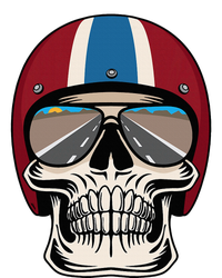 Skull Wearing Motorcycle Helmet And Sunglasses T-Shirt