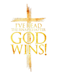 IVe Read The Final Chapter God Wins Christian Faith Cross Cropped Pullover Crew