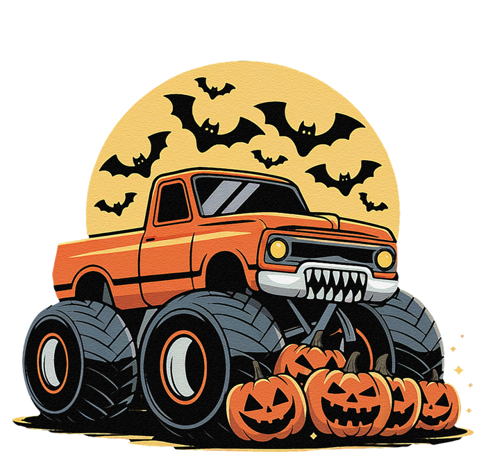 Halloween Monster Truck Pumpkins Gift Tall Long Sleeve T-Shirt