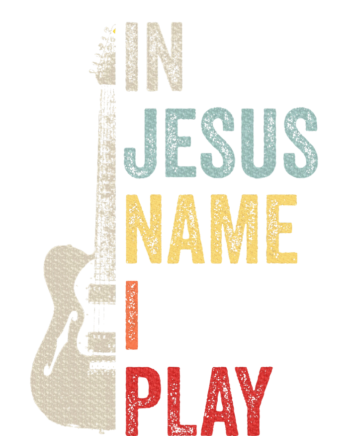 In Jesus Name I Play Guitar Christian Band Guitar Softstyle Adult Sport Polo