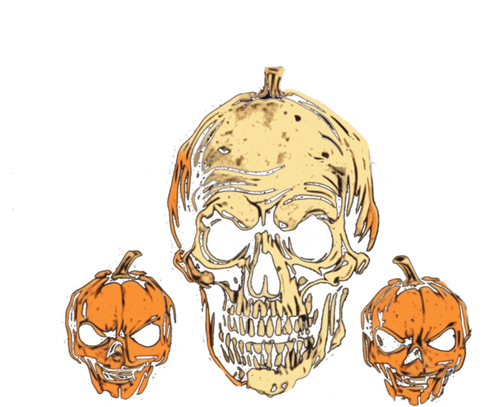 Halloween Spooky Skull Jack O Lantern Pumpkins Short Acrylic Beanie