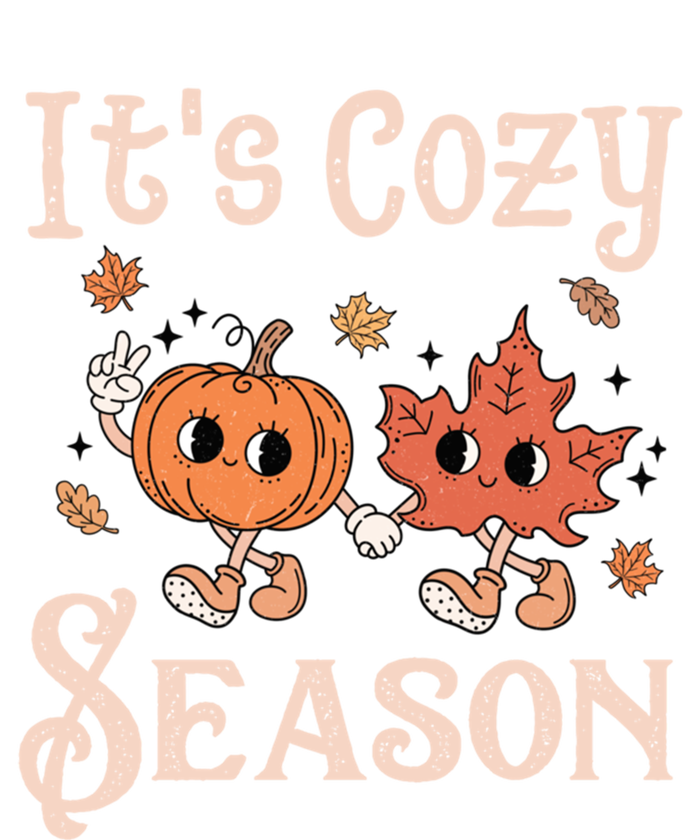 ItS Cozy Season Retro Pumpkin And Fall Leaf Autumn Dry Zone Grid Polo