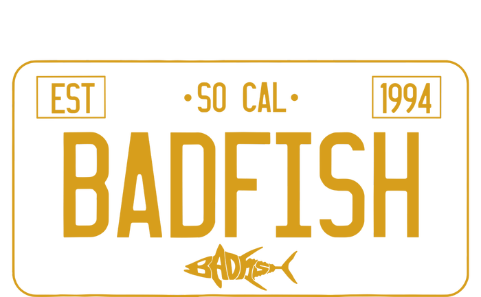 Socal Badfish License Plate Dry Zone Grid Polo