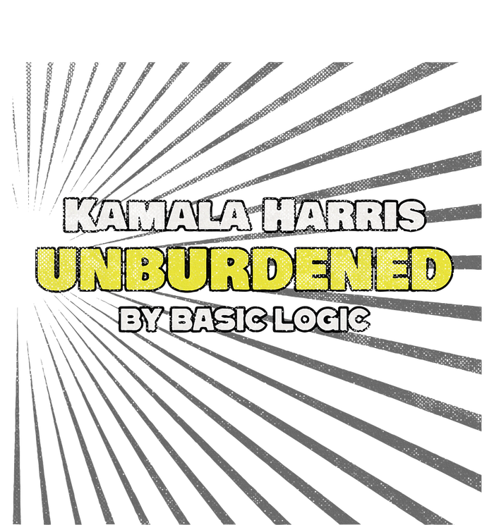 Anti Kamala Unburdened By Basic Logic Cool Distressed Women's Crop Top Tee