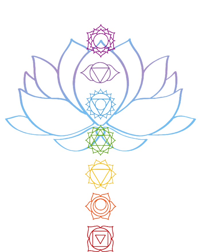 Spiritual Zen Lotus Flower Chakras Aligned Yoga T-Shirt