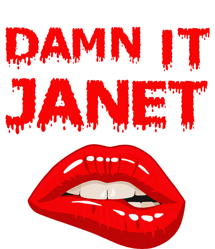 Damn It Janet With Bitting Red Lips Of Pleasure Womens CVC Long Sleeve Shirt