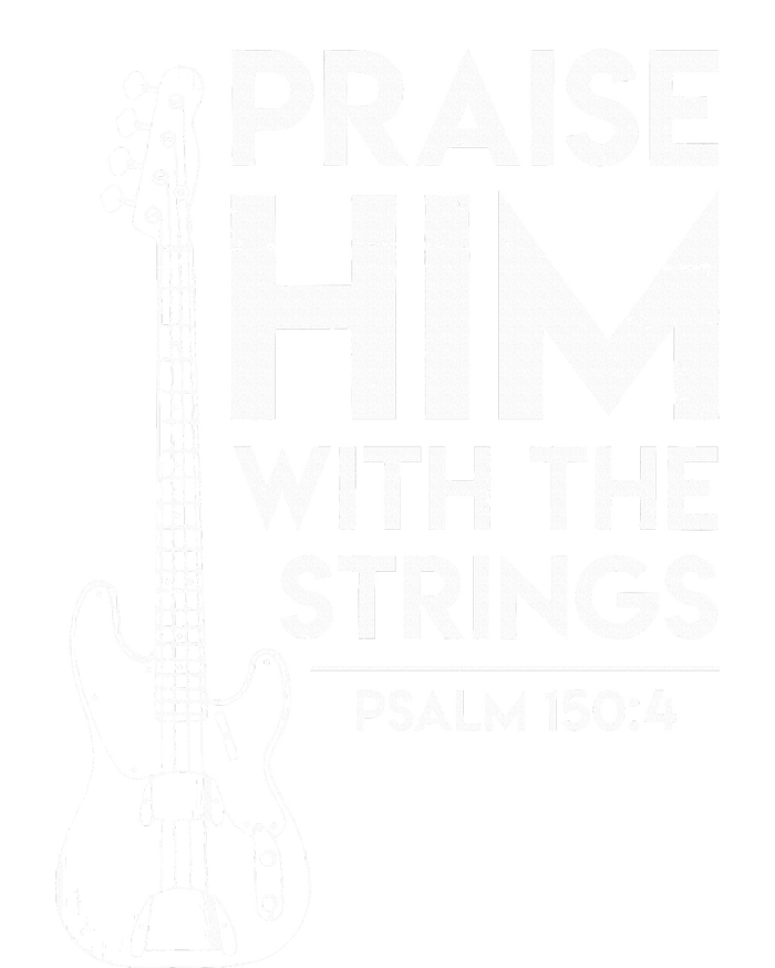 Praise Him Christian Worship Bass Guitar Player Full-Length Apron With Pockets