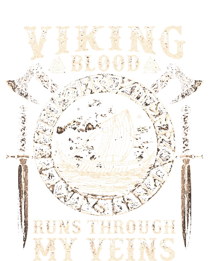 Viking Blood Runs Through My Veins Viking Ship T-Shirt