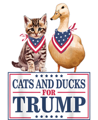 Funny Cats And Ducks For Trump 2024 Gift Long Sleeve Pajama Set