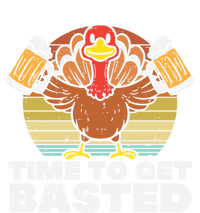 Retro Happy Thanksgiving Turkey Time To Get Basted Long Sleeve Shirt