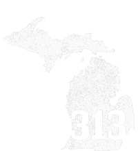 Detroit 313 Area Code Michigan Map State Pride Vintage Baby Bodysuit