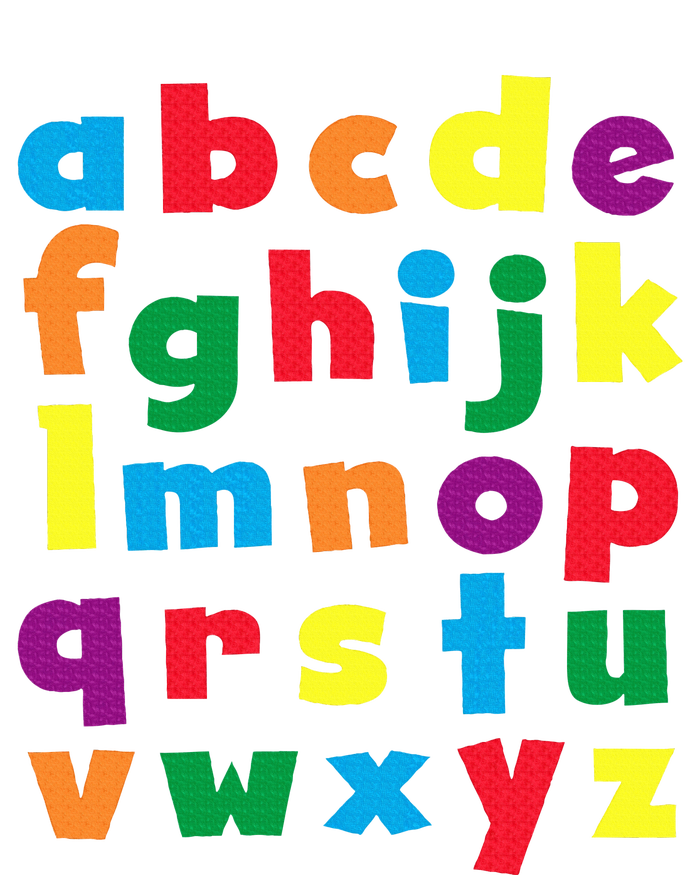 Colorful Letters Alphabet Educational Abcs T-Shirt