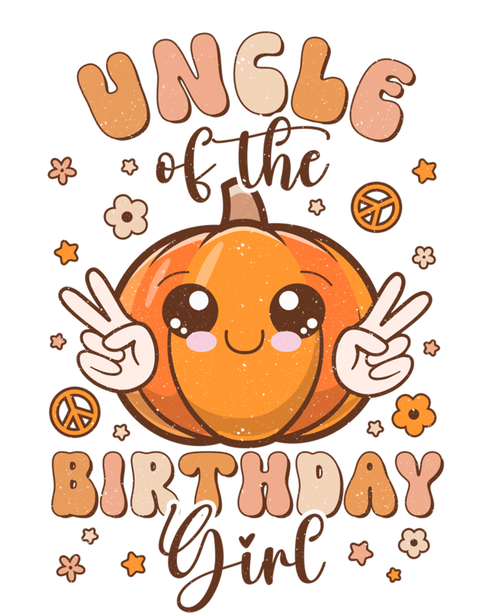 Uncle Of The Birthday Girl Pumpkin Themed Autumn Pumpkin Women's Crop Top Tee