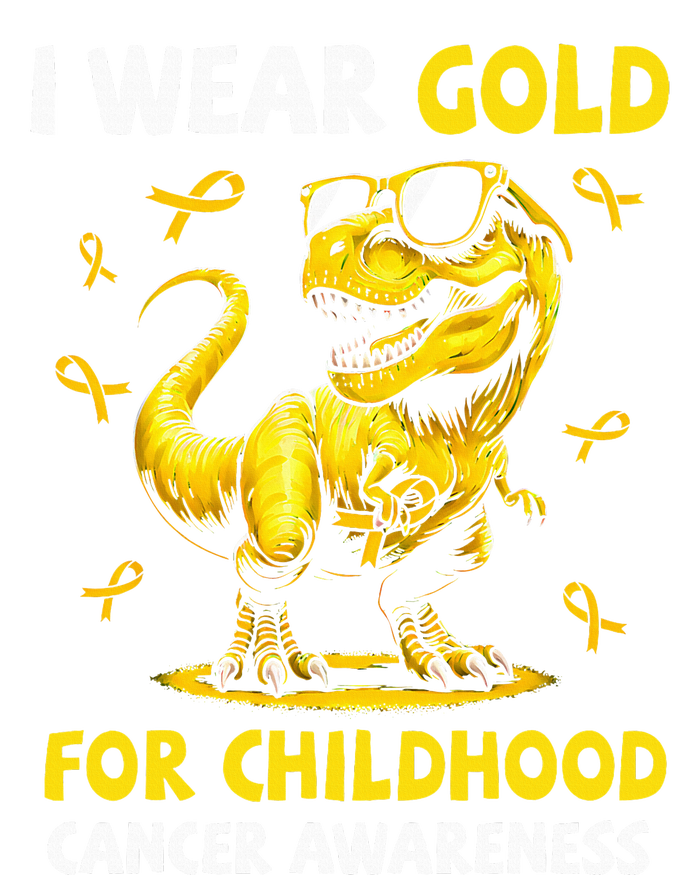 I Wear Gold For Childhood Cancer Awareness Dinosaur Mousepad