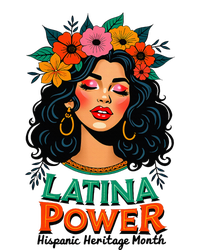 Latina Power Wo Hispanic Heritage Month 2024 Flowers Large Microfiber Waffle Golf Towel