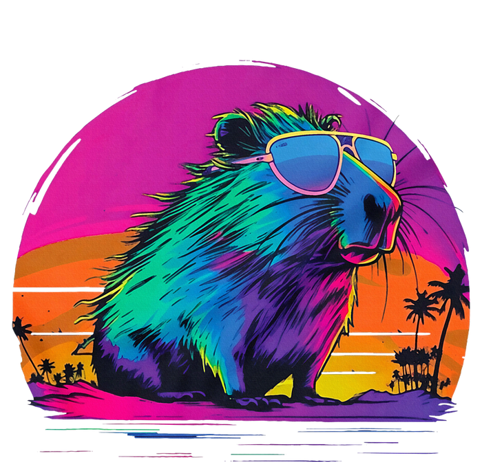 Capybara Vintage Rodent Retro Vaporwave Aesthetic Goth T-Shirt