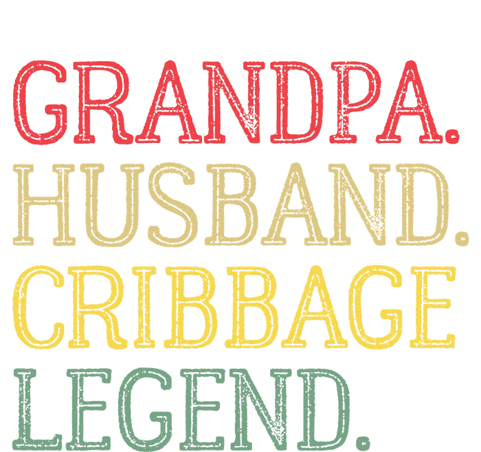 Grandpa Husband Cribbage Legend Vintage Cribbage Board Game Women's V-Neck T-Shirt