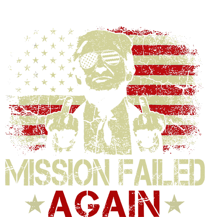 Mission Failed Again Trump 2024 Us American Flag High Crown Mesh Back Trucker Hat