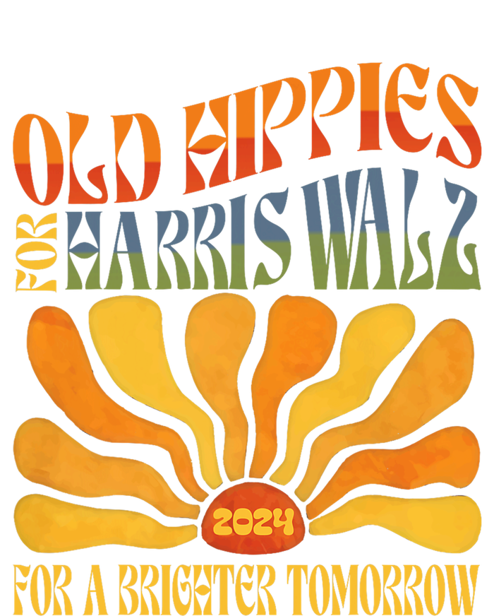 Old Hippies For Harris Waltz 2024 Election Kamala Harris Poster